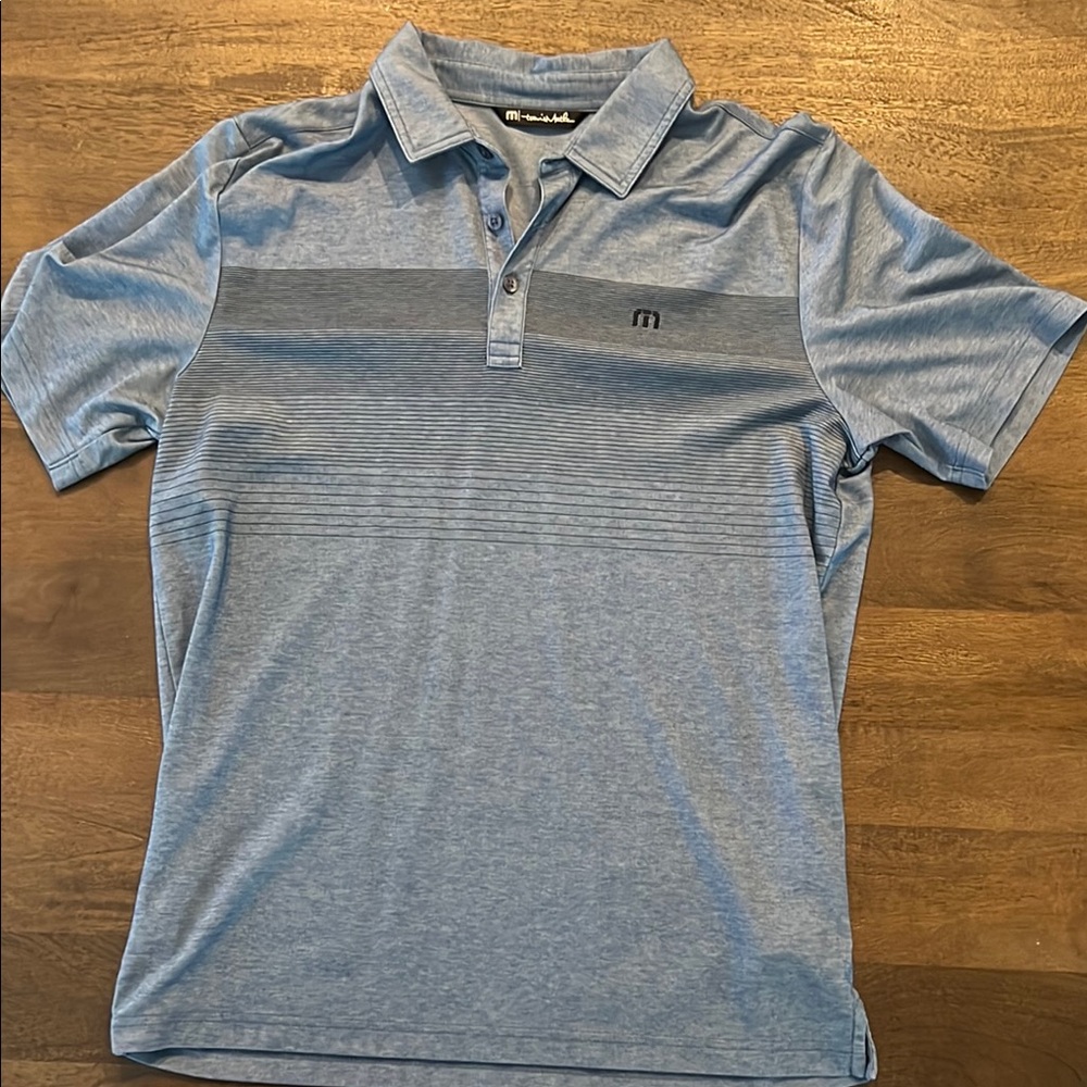 Men's Blue Travis Mathew Polo Shirt Like New Large